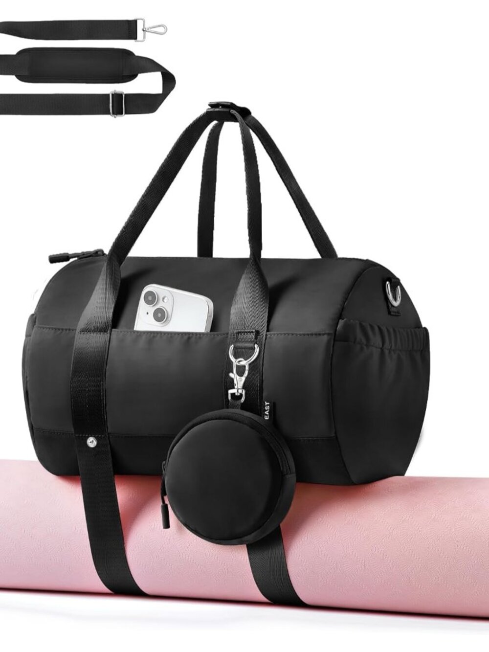 Small Gym Bag for Women, Mini Sports Yoga Bag Gym Tote Bag with Yoga Mat Holder,